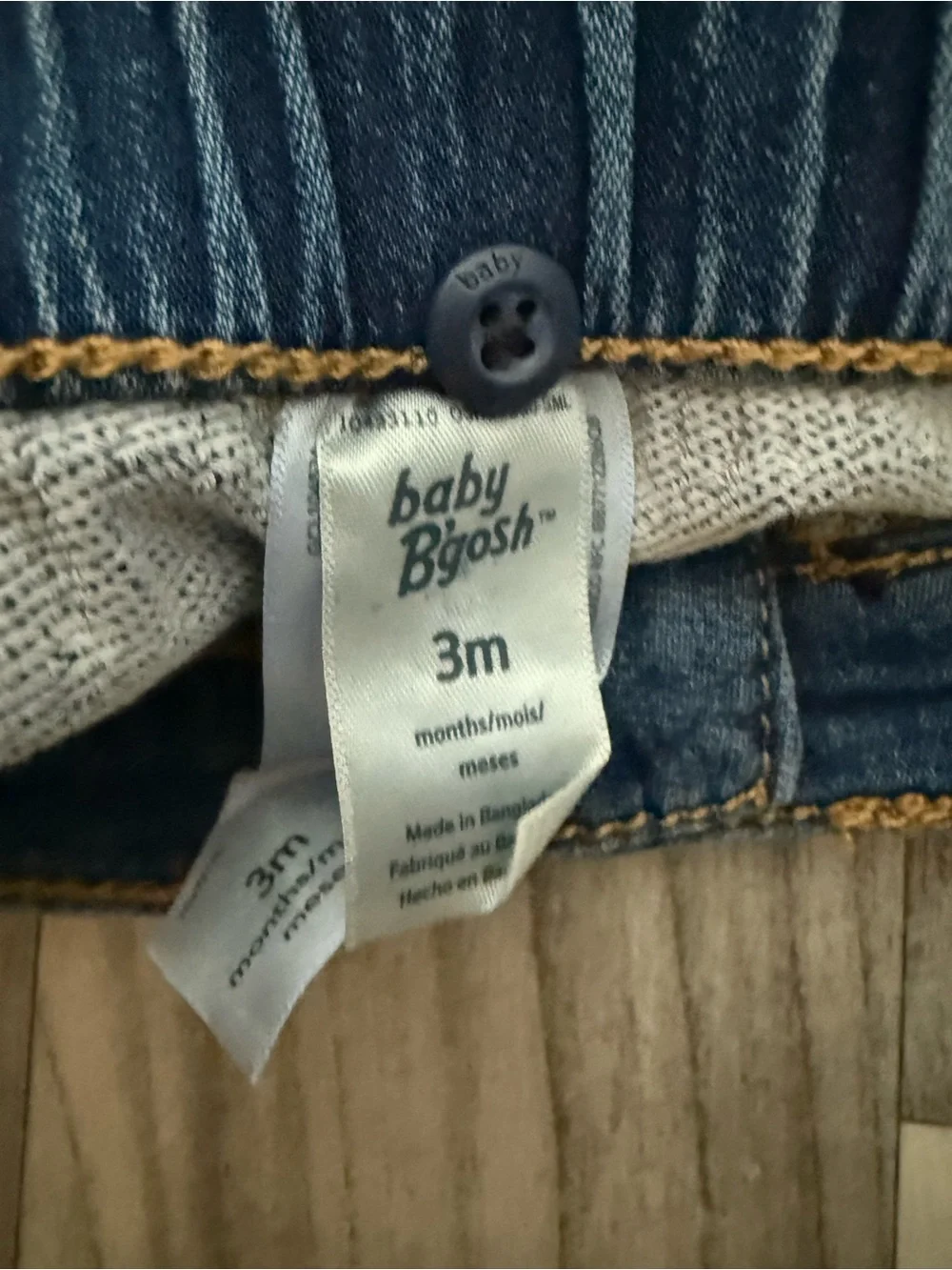 Oshkosh B’gosh Baby Dark Blue Denim Shorts with Adjustable Waist